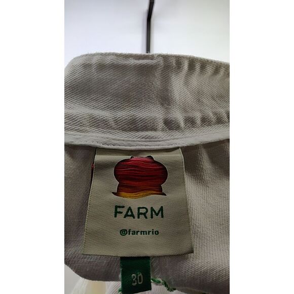 FARM Rio White Scalloped Eyelet Cotton Shorts - Picture 3 of 3